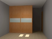 Frente de armario dibujado en 3D