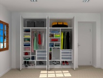 Armarios y vestidores dibujados en 3D