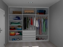 Armarios y vestidores dibujados en 3D