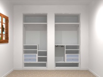 Armarios y vestidores dibujados en 3D