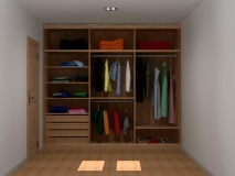 Armarios y vestidores dibujados en 3D