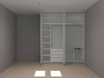 Armarios y vestidores dibujados en 3D