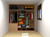 Armarios y vestidores dibujados en 3D